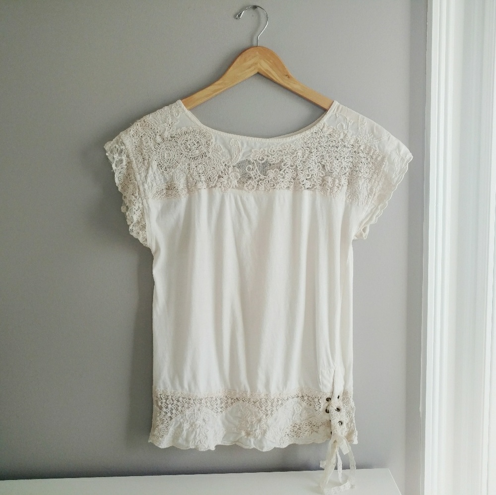 Anthropologie Deletta Lace Top
